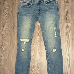 Tommy Hilfiger Distressed Skinny Jeans | Size 6 Medium Wash Ripped Denim